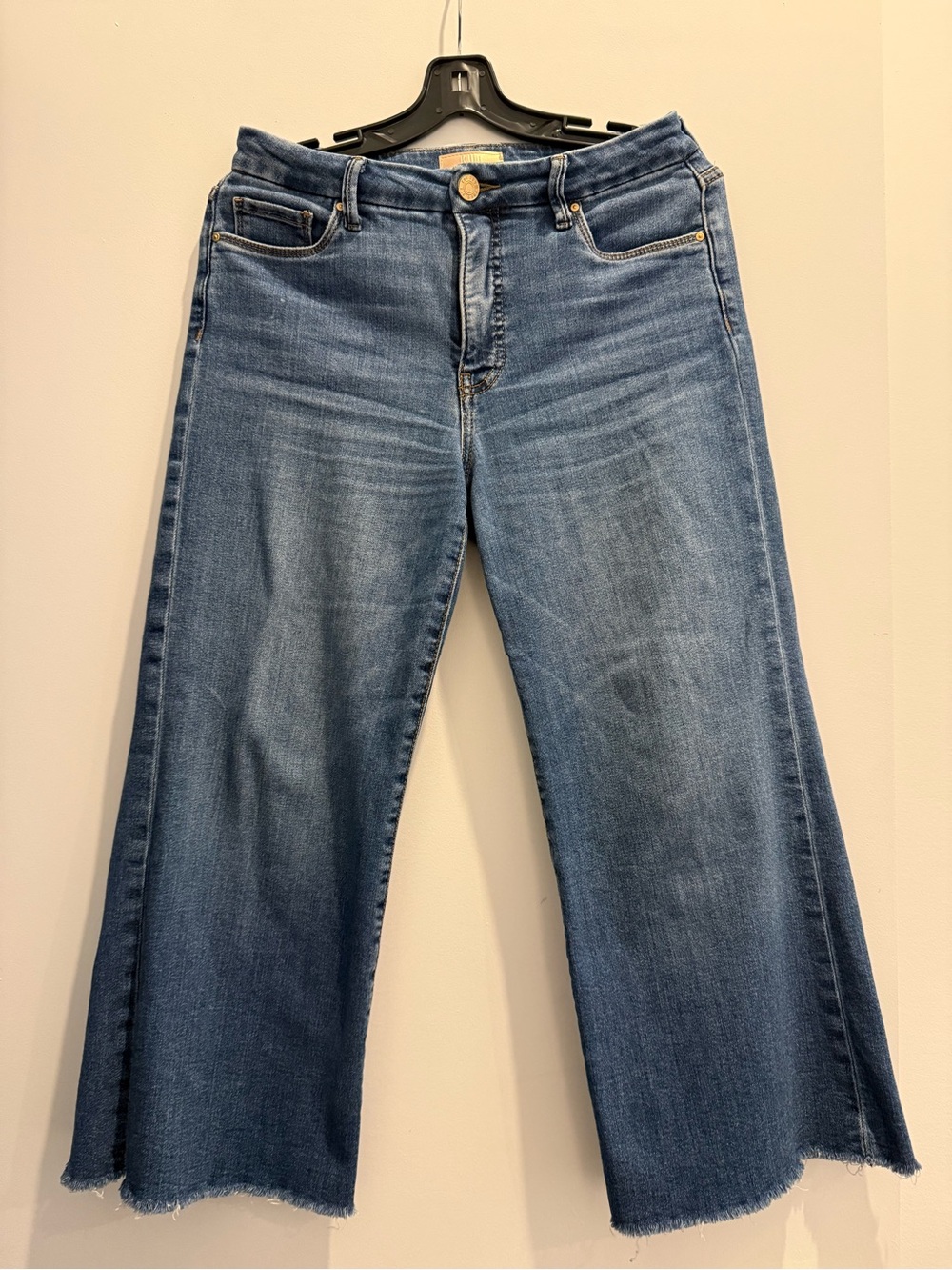 Kit from the Kloth Meg Fab Ab Wide Leg Jeans in Milestone wash size 2P
